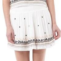 superdry womens neonomad smocked skirt off white