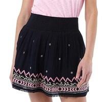 Superdry Womens Neonomad Smocked Skirt Eclipse Navy