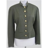 Susan Wolff, size 8 khaki green silk jacket