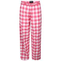 Summer Checked Gingham Print Lounge Pants in Shocking Pink  Tokyo Laundry