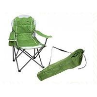 Summit Padded Folding Chair High Back With Carry Bag Green/grey
