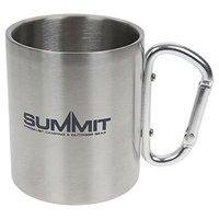 summit 300ml stainless steel mug double wall carabineer handled campin ...