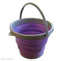 Summit 10l Litre Purple Folding Bucket Collapsible Water Carrier Silicone