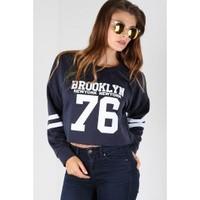Susan Brooklyn Newyork 76 Print Crop Top