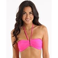 Summer Solids Bandeau - Hot Pink