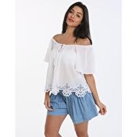 Summer Love Beach Smock Top - White