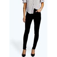 super high waisted skinny tube jeans black