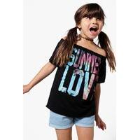 Summer Of Love Bardot Top - black