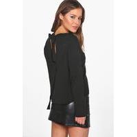 Susanna Tie Back Jumper - black