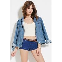 Super Low-Rise Denim Shorts