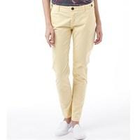 superdry womens harbour girl ankle grazer pants powder yellow