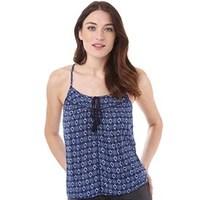 superdry womens ibiza print cami top tribal geo blue