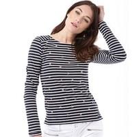 superdry womens super classic breton top eclipse navy