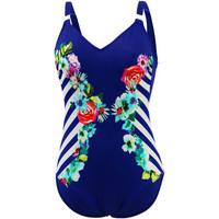 Sunflair Blue 1 Piece D cup Beautyform Skipper\'s Garden women\'s Swimsuits in blue