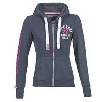 superdry track field ziphood womens sweatshirt in blue