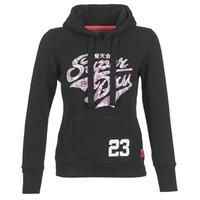 superdry stacker entry hood womens sweatshirt in black