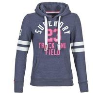 Superdry TRACK FIELD HOOD women\'s Sweatshirt in blue