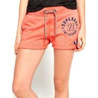 superdry g71001fo shorts women womens shorts in orange