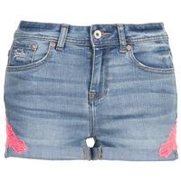 Superdry CUT OFF SHORTIE women\'s Shorts in blue