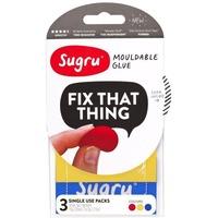sugru self setting hardware sealer rubber red yellow and blue 3x5g pac ...