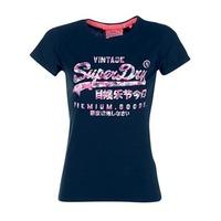 Superdry PREMIUM GOODS women\'s T shirt in blue