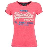 Superdry SHIRT SHOP DUO women\'s T shirt in pink