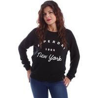 superdry g20002pn sweatshirt women womens cardigans in black