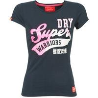 Superdry WARRIOR WATER COLOR women\'s T shirt in blue