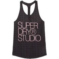 superdry g60006so canotta women black womens blouse in black