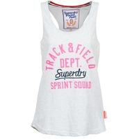 superdry trackster vest womens vest top in grey