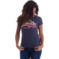 superdry g10001fn t shirt women womens t shirt in blue