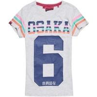 superdry g10002so t shirt women womens t shirt in grey