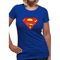 Superman Logo DC Essentials Range Womens T-Shirt XX-Large - Blue