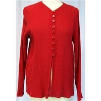 Susan Woolf Size 8 Red Long Sleeve Shirt Susan Woolf - Red