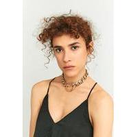 Super Chunky Chain Choker Necklace, GOLD