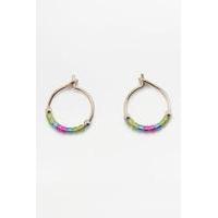 Summer Bright Beaded Hoop Earrings, ASSORTED