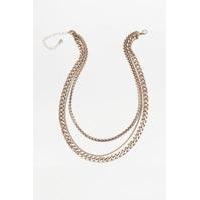 Super Chunky Layered Chain Necklace, GOLD