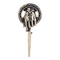 summer jewelry vintage gold king hand brooch for women