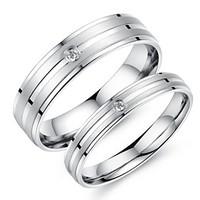 Super Pretty Simple Lovers Love Set Auger Titanium Steel Ring Promis rings for couples