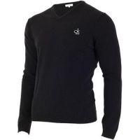 Super Wool V-Neck Sweater - Black