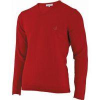 Super Wool V-Neck Sweater - Red