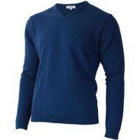 Super Wool V-Neck Sweater - Ocean Blue