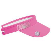 Surprize Ladies Metal Flower Wire Visor - Pink