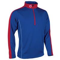 Sunderland Chamonix LS Zip Neck Top - Electric Blue/Red/White