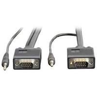 Svga/xvga Monitor/audio Cable With Coax Hd15 M/m. 3.5mm M/m. 15 Ft.