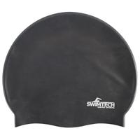 SwimTech Silicone Swim Cap Black