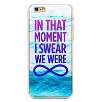 Swear Phrase Pattern Transparent PC Back Cover for iPhone 6