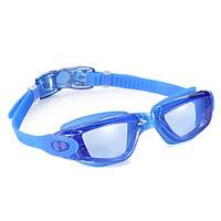 Swimming Goggles Anti-Fog Waterproof Adjustable Size Silica Gel PC Black Blue Light Gray Light Blue