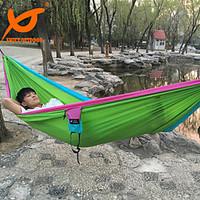 SWIFT Outdoor Double Camping Hammock Camping Portable Parachute Travel Hammock With Carabiners Nylon Rope