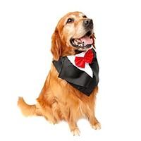 Swallow-tailed Coat Saliva Towel for Pets Dogs Extra Large Dog Pet Bandana Scarf Party Holloween Pet Dress-up Clothes